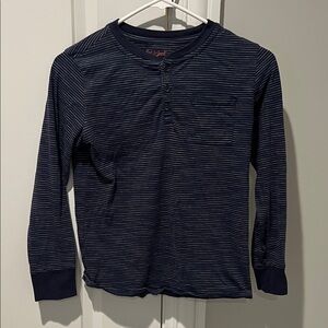 Cat & Jack Navy Striped Long Sleeve Tee